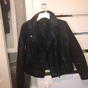 Faux Leather Moto Jacket